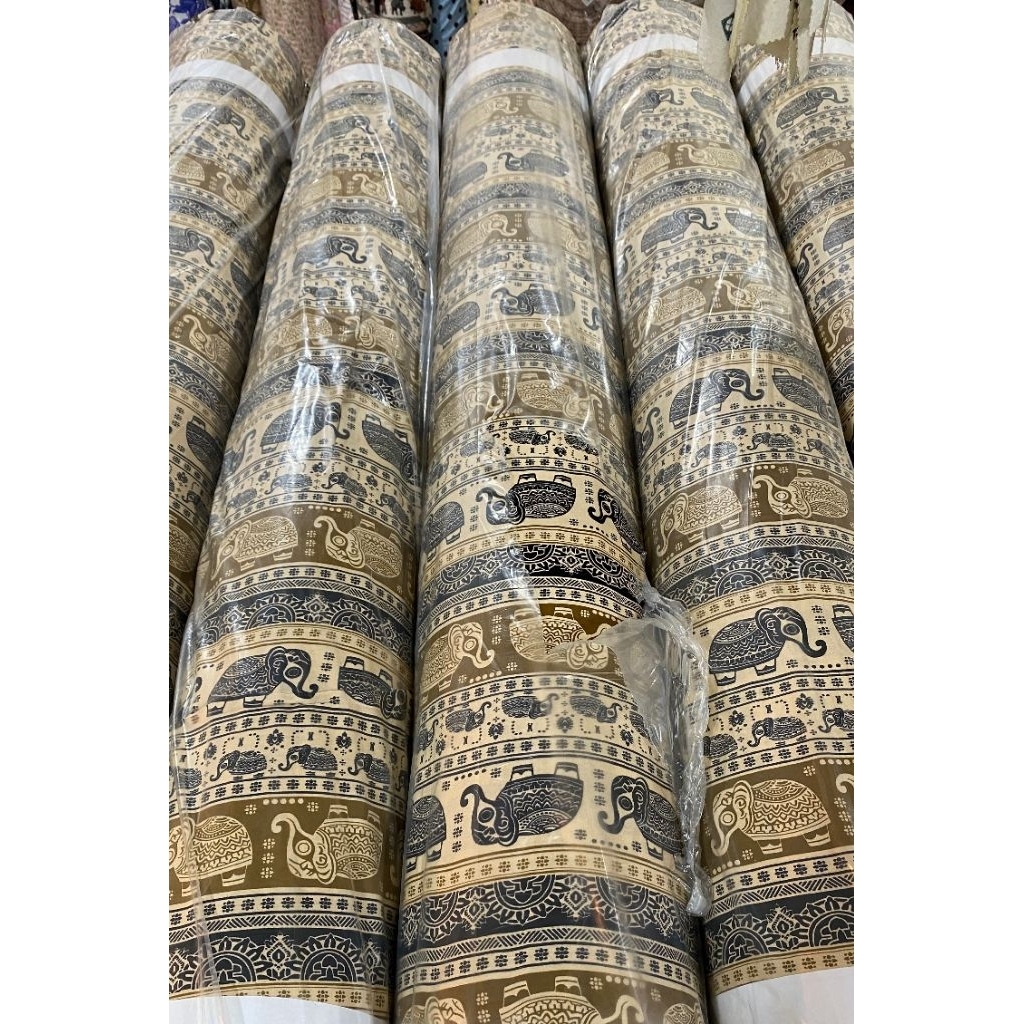 kain katun rayon viscose motif gajah terbaru best seller