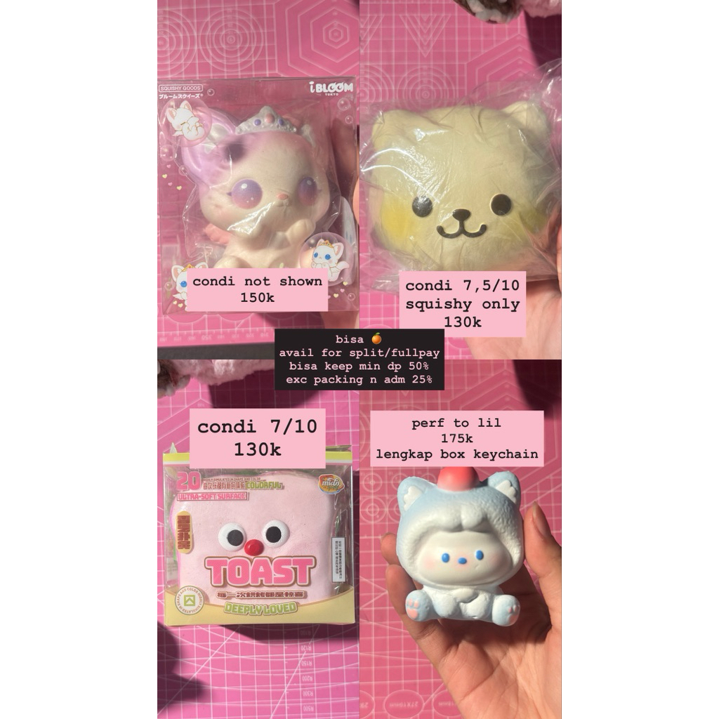HARGE INC ADM. Squishy ibloom mido jenong marmo toast markis marmo cookies puchi mashlo
