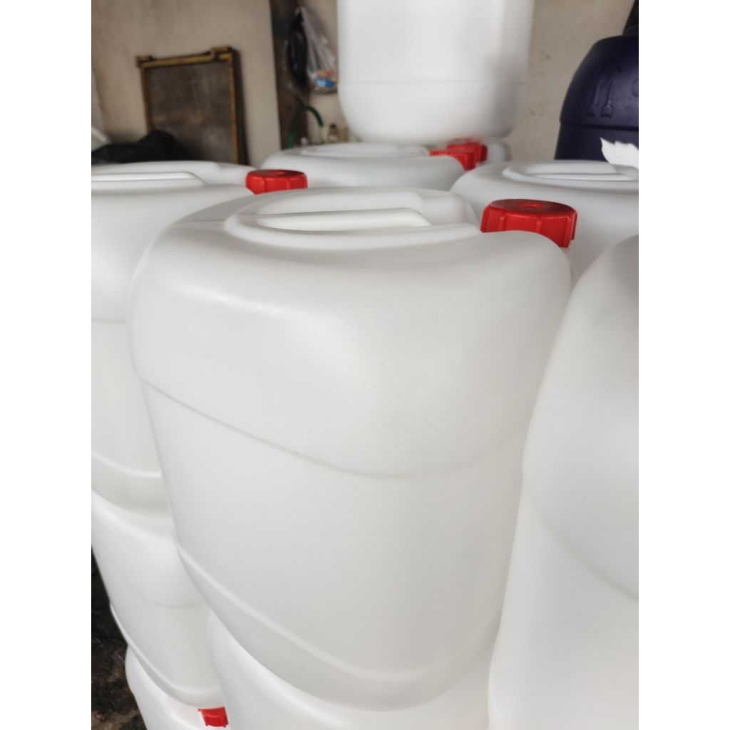 jerigen 20 liter / transparan ,bekas sekali pakai