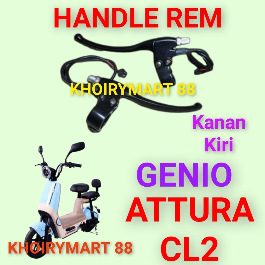 handle rem genio attura cl2 handle rem sepeda listrik genio attura cl2