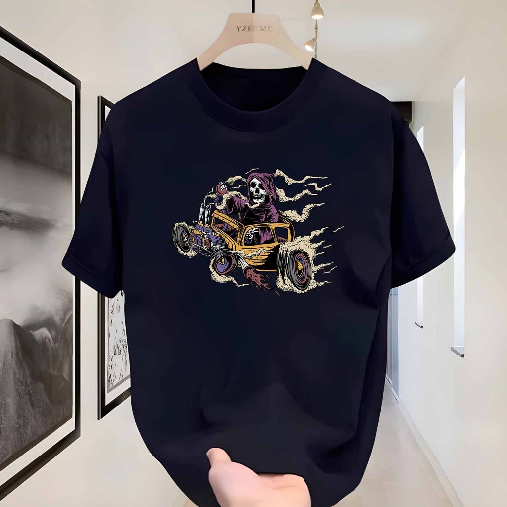 Kaos cotton T shirt pria wanita COD bahan tebal ringan tidak gerah cocok pagi dan malam
