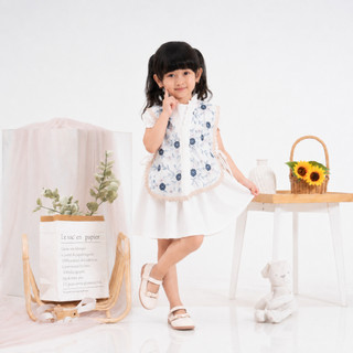 Delova Kids - RAYYA VEST Brukat Rompi Anak Renda Tille Kondangan Lebaran Pesta Korea Style Couple Mom