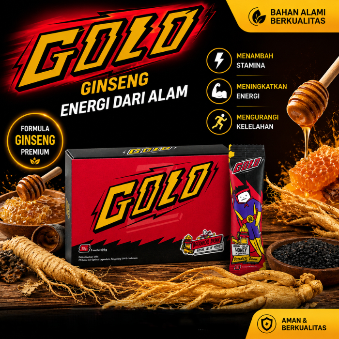 GOLD GINSENG OFFICIAL MINUMAN HERBAL BUBUK GOLO Ginseng Botanical 1 Box