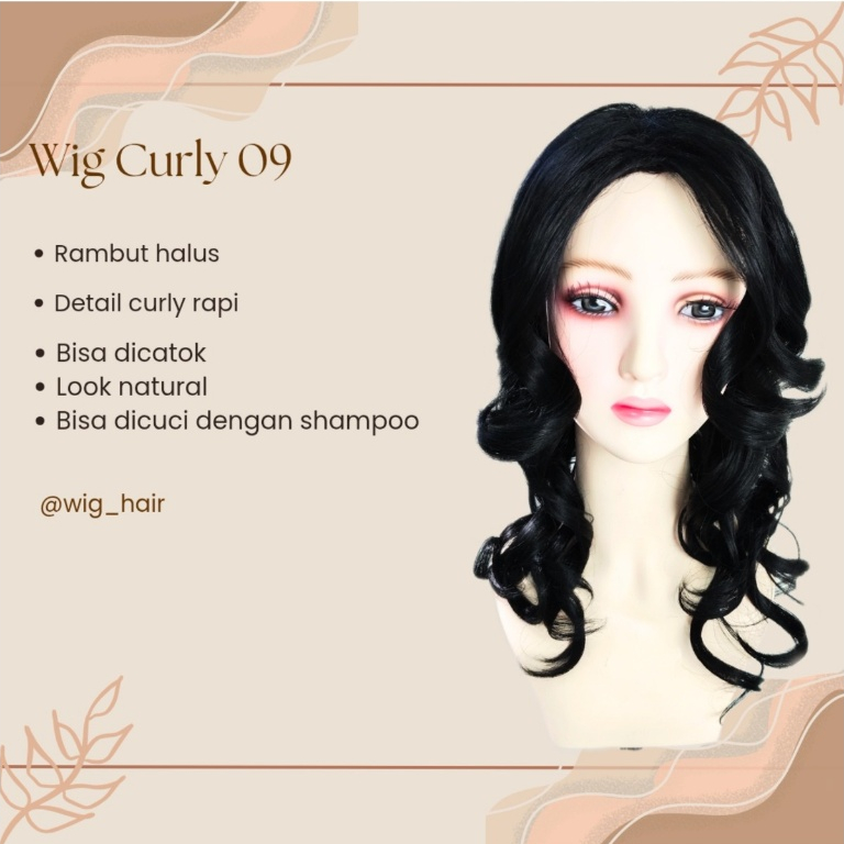 Wig Pria/Wig Pria 09/Wig Pria Panjang/Wig Pria Panjang Curly/Wig Pria Modern