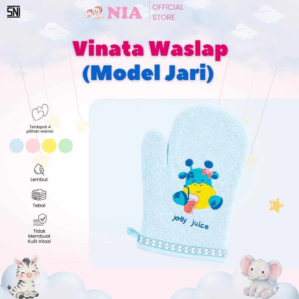 Waslap Mandi Bayi Newborn Lembut Tebal Model Jari