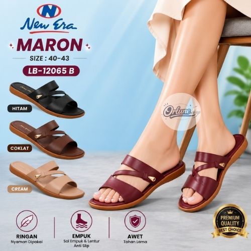 ORLUNE - NEW ERA LB 12065B SANDAL SLOP SILANG Sandal Casual lady's Ring Sandal Jepit Sandal Slop Kar