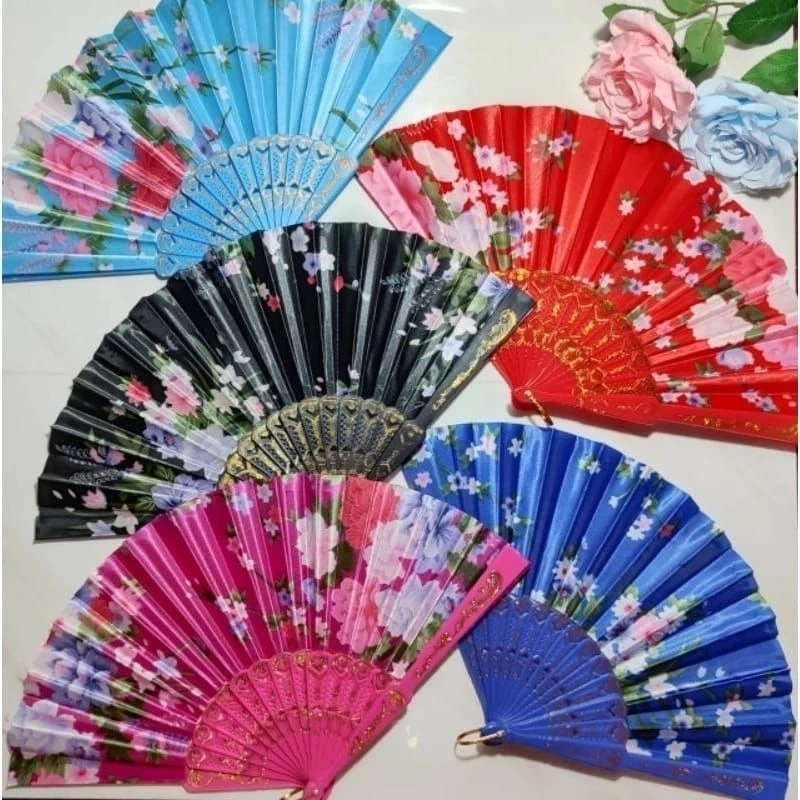 KIPAS JEPANG / KIPAS TANGAN LIPAT BUNGA / KIPAS LIPAT TANGAN GAGANG
