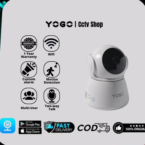 Dahua - Original CCTV V380 IP Camera Mini 2MP HD 1080P Wireless CCTV Wifi Snowman Kamera CCTV V380