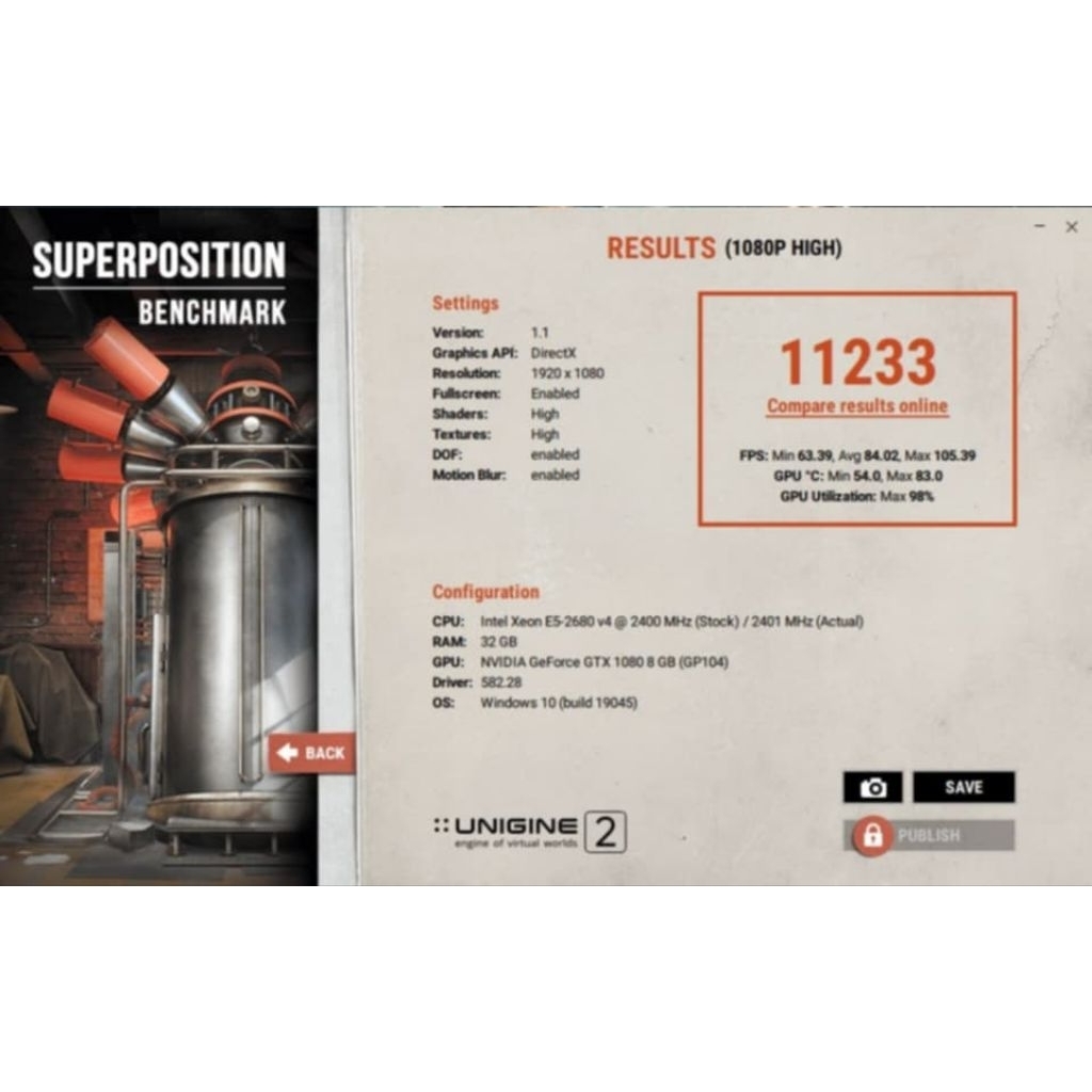 VGA GTX 1080 8gb