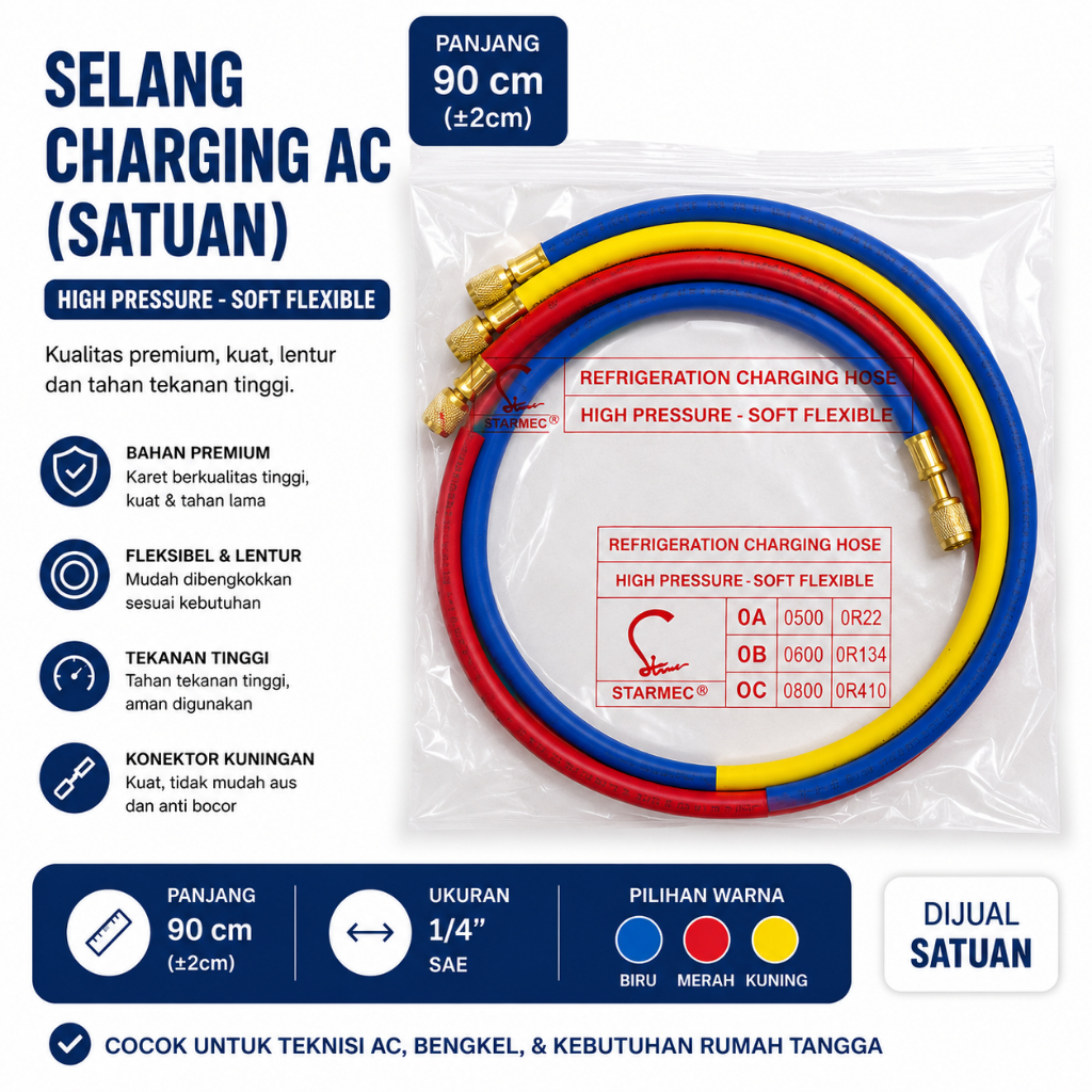 SELANG MANIFOLD FREON R22 Selang Pembuangan air AC STARMEC