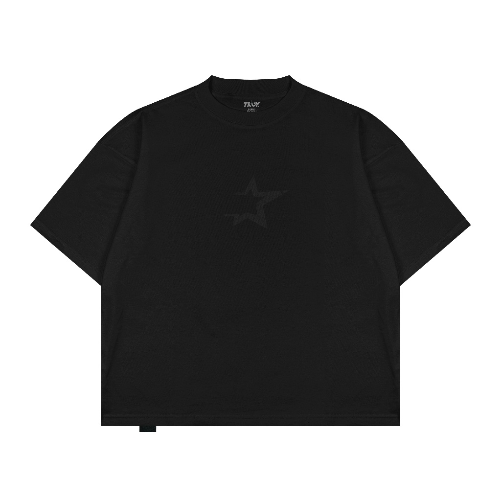 Troy Company Boxy Oversize Tshirt Black Stern - Kaos Pria Boxy Oversize Hitam MBD 2560