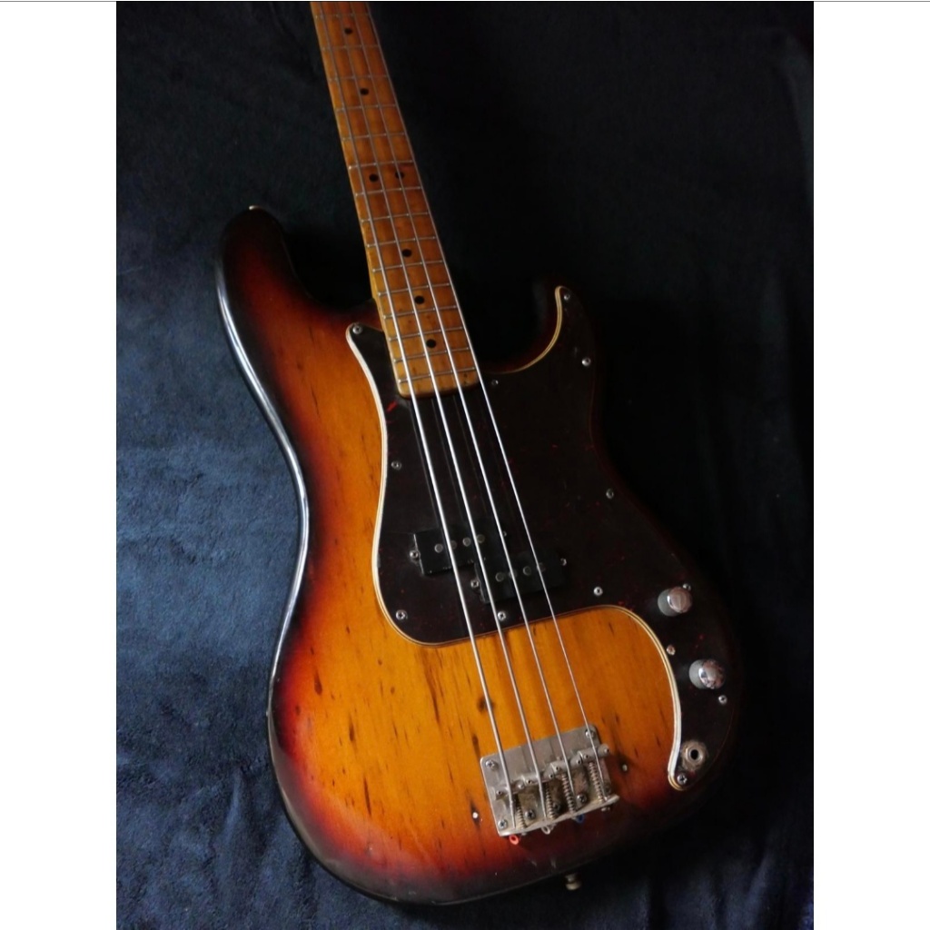 1977 Aria Pro II Japan Precision PB600 + Senar La Bella Flatwound Sunburst Bass
