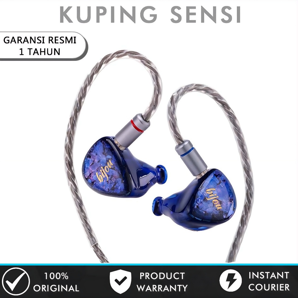 QoA Bijou Headphone 1DD+1BA+1BCD In Ear Monitor Earphones Hybrid HiFi Audio IEMs With 3.5mm 4.4mm Ea