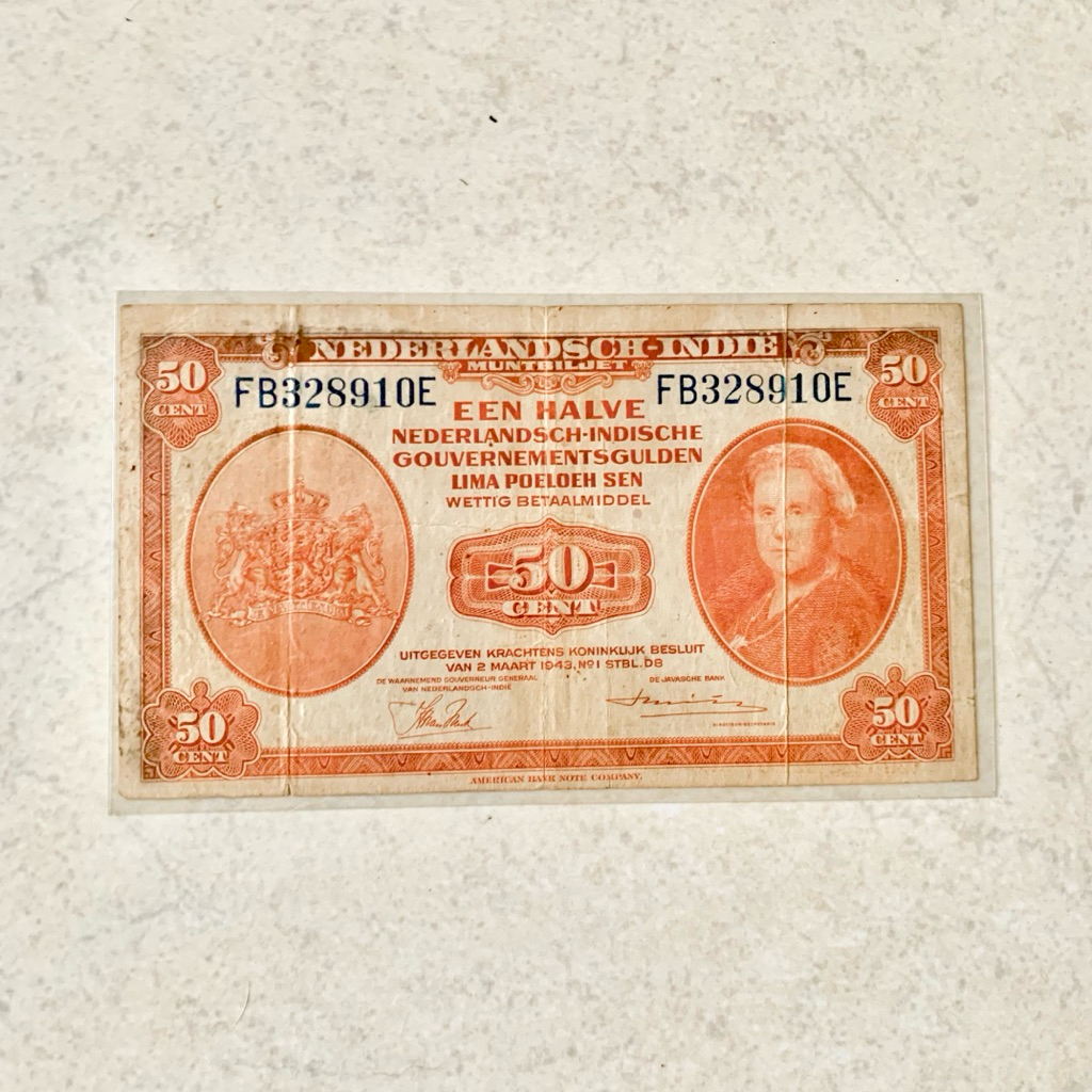 Java Coins - Uang Kuno NICA 50 Cent Tahun 1943