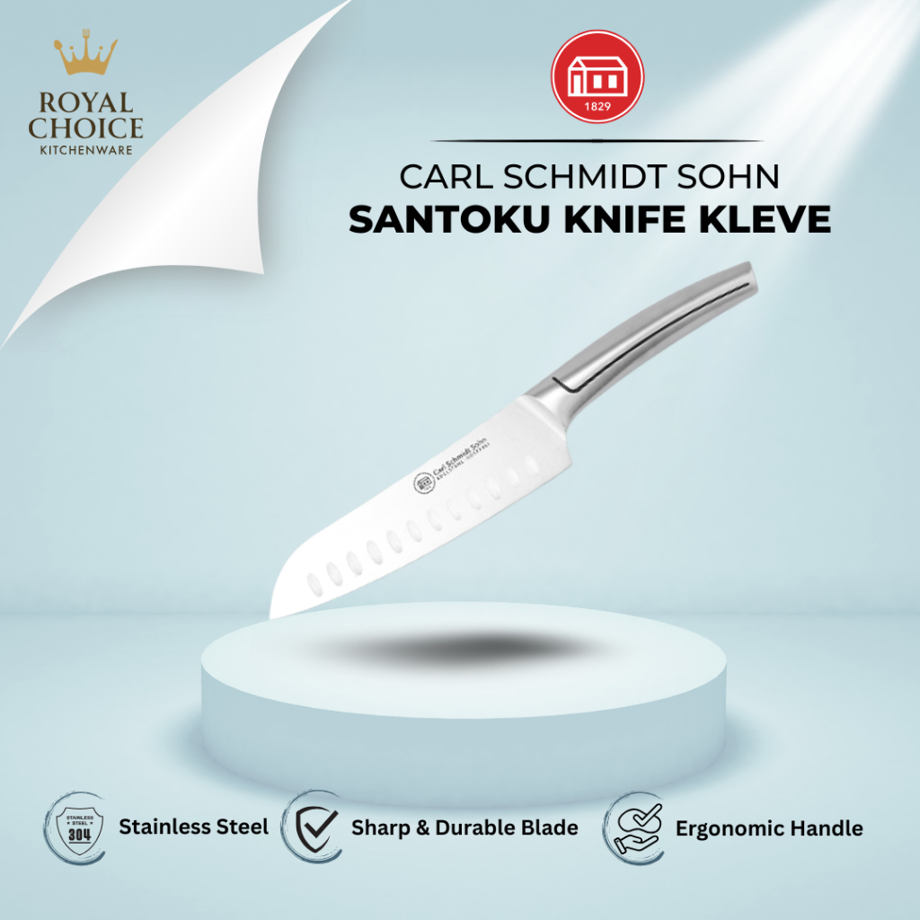 Carl Schmidt Sohn - Pisau Santoku (Santoku Knife) Multifungsi Berkualitas Pisau Serbaguna Untuk Dapu