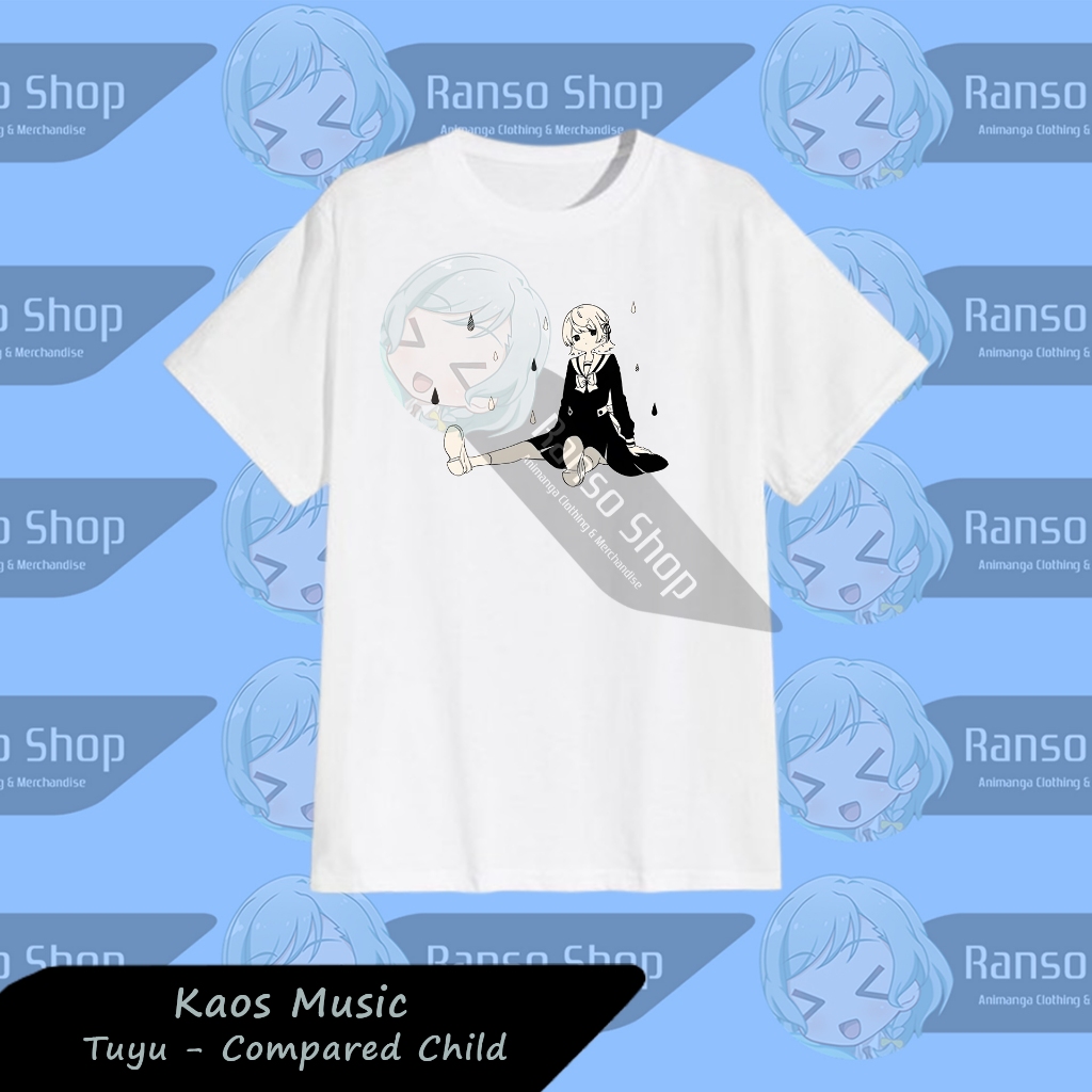 T-shirt Tuyu Compared Child illust Ransoshop - Kaos Band Tuyu Kuraberarekko Illustration - Baju Band