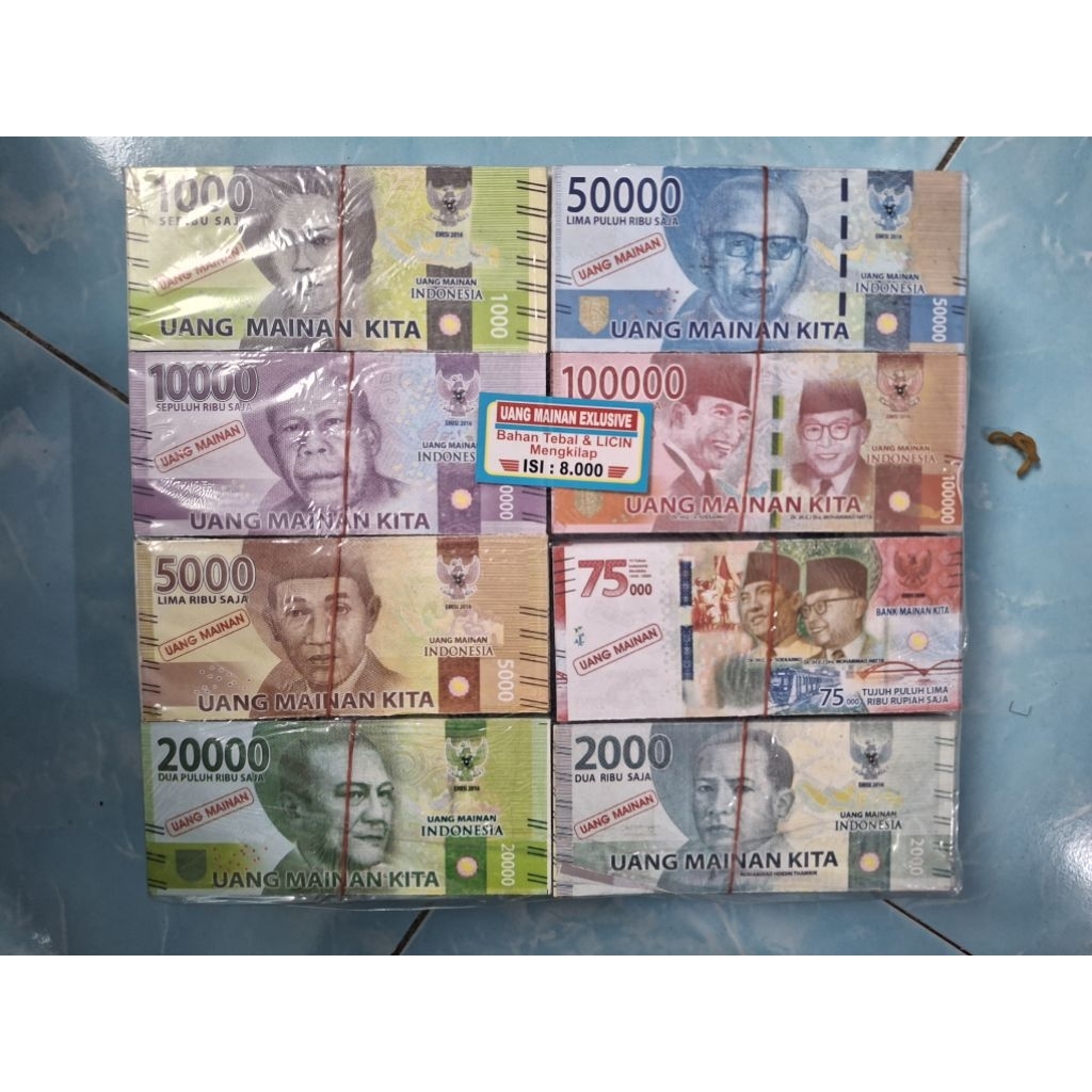 1000 Lembar Uang Mainan Monopoli Duit Duitan Monopoli Sudah Dicampur Gambar Ori