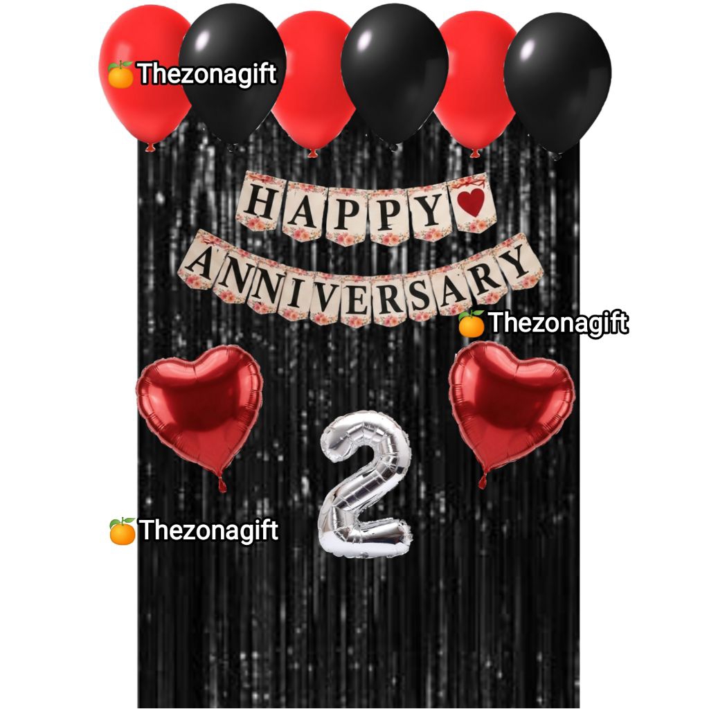 PAKET DEKORASI ANNIVERSARY || BALON FOIL || SET DEKORASI ANNIVERSARY || SET DEKORASI ANNIVERSARY