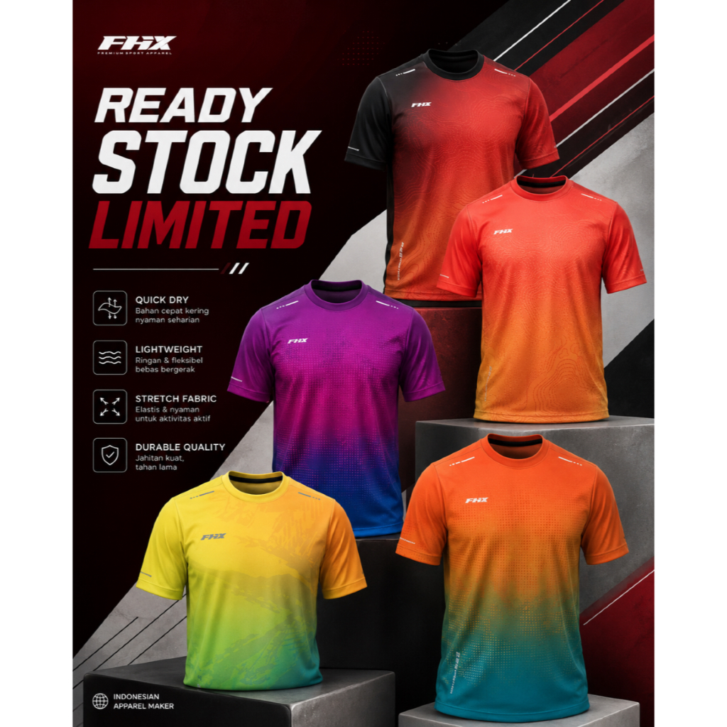 Jersey Running FHIX READY STOCK | Jersey Custom | FHIX X 4ANGLER