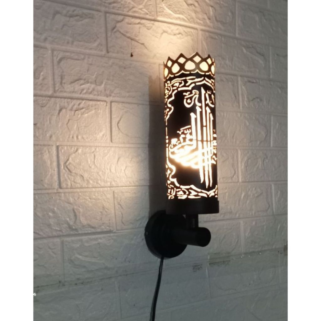 LAMPU HIASAN DINDING KALIGRAFI ALLAH MUHAMMAD