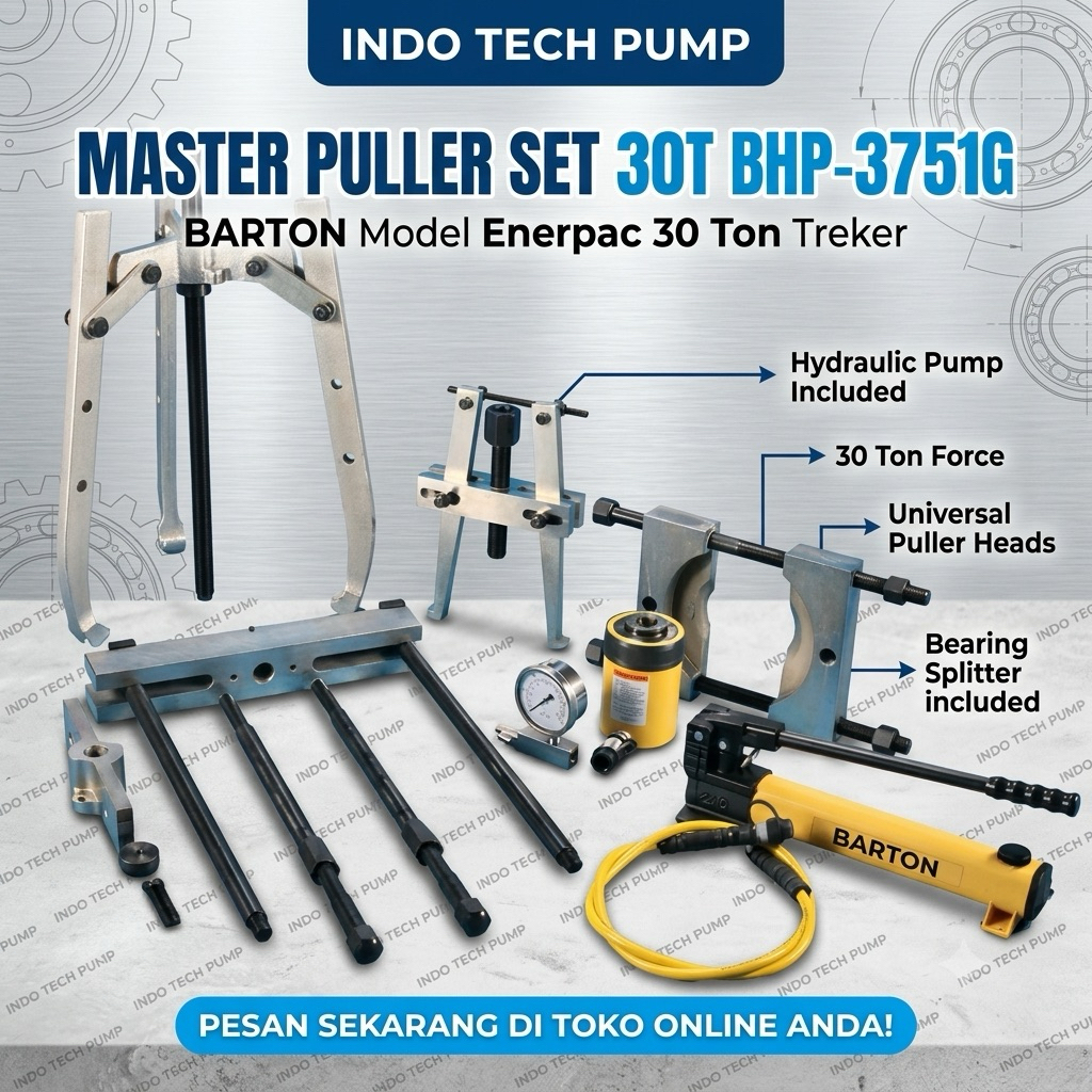 Master Puller Set 30T BHP-3751G BARTON model Enerpac 30 Ton Treker