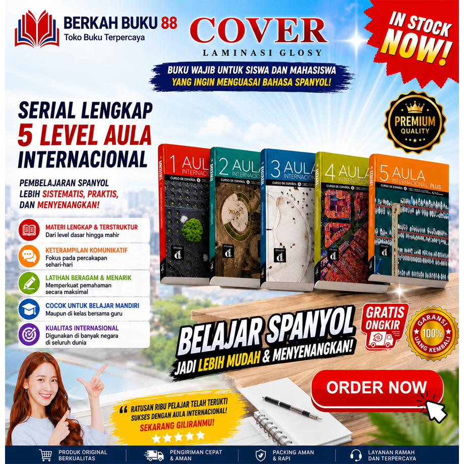 Aula Internacional 1–5 | Buku Belajar Bahasa Spanyol Lengkap | Kursus Bahasa Spanyol Internasional