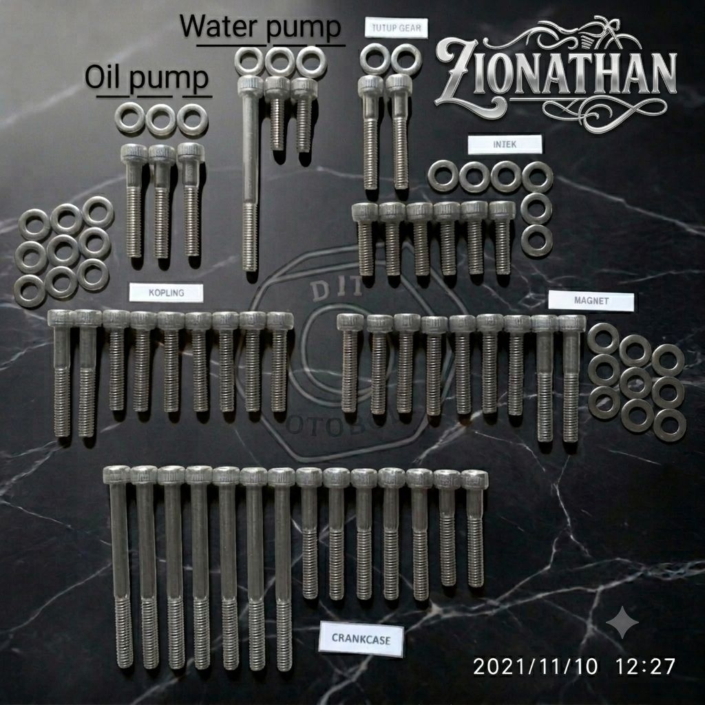 Baut Set fullset Blok Mesin Honda CB150R CBR150 Stainless 304 A2-70 THE