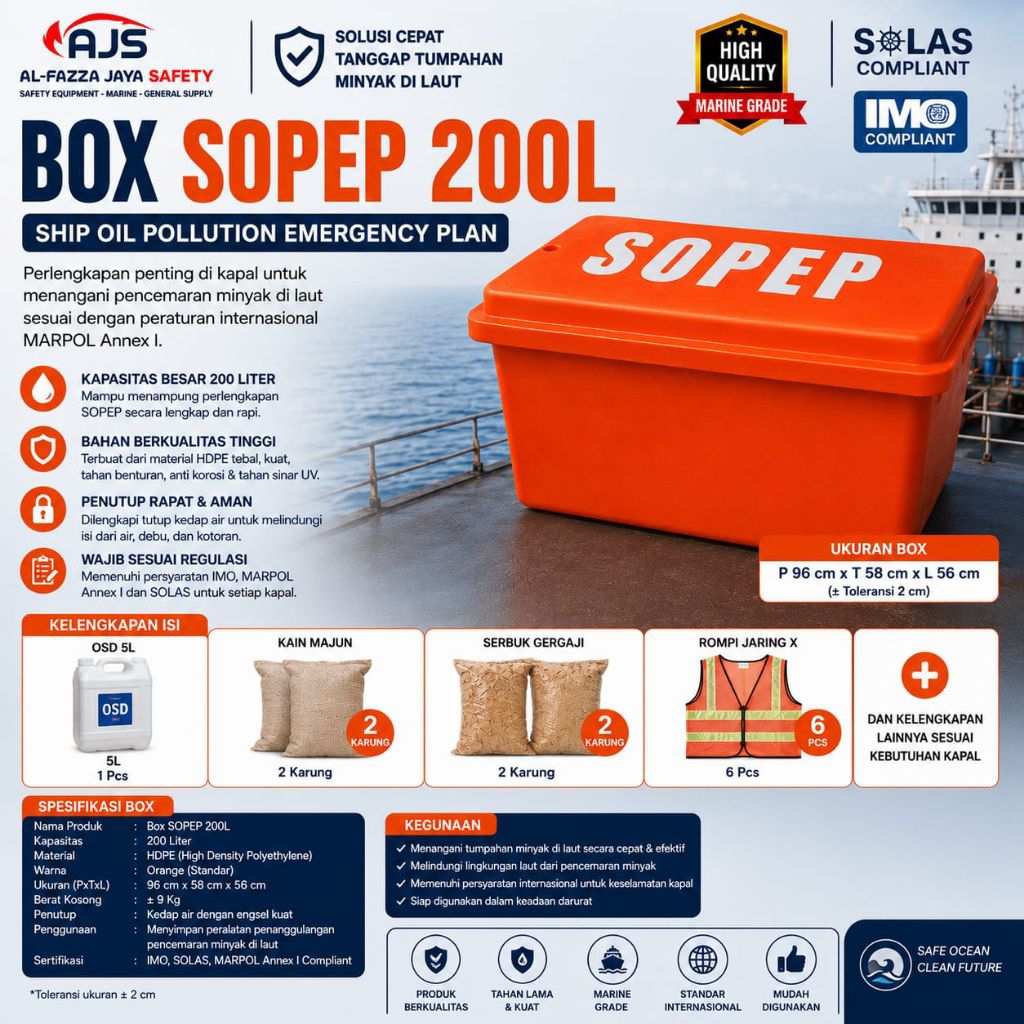 Box Sopep 200L Lengkap Dengan Isi / Box Sopep + isi lengkap