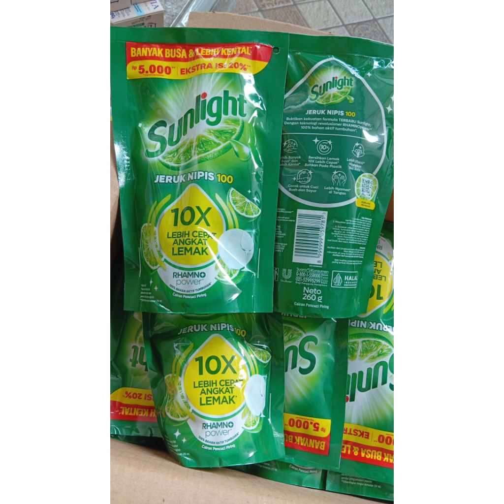 SUNLIGHT 260ml// sunlight 5000 // sunlight jeruk nipis