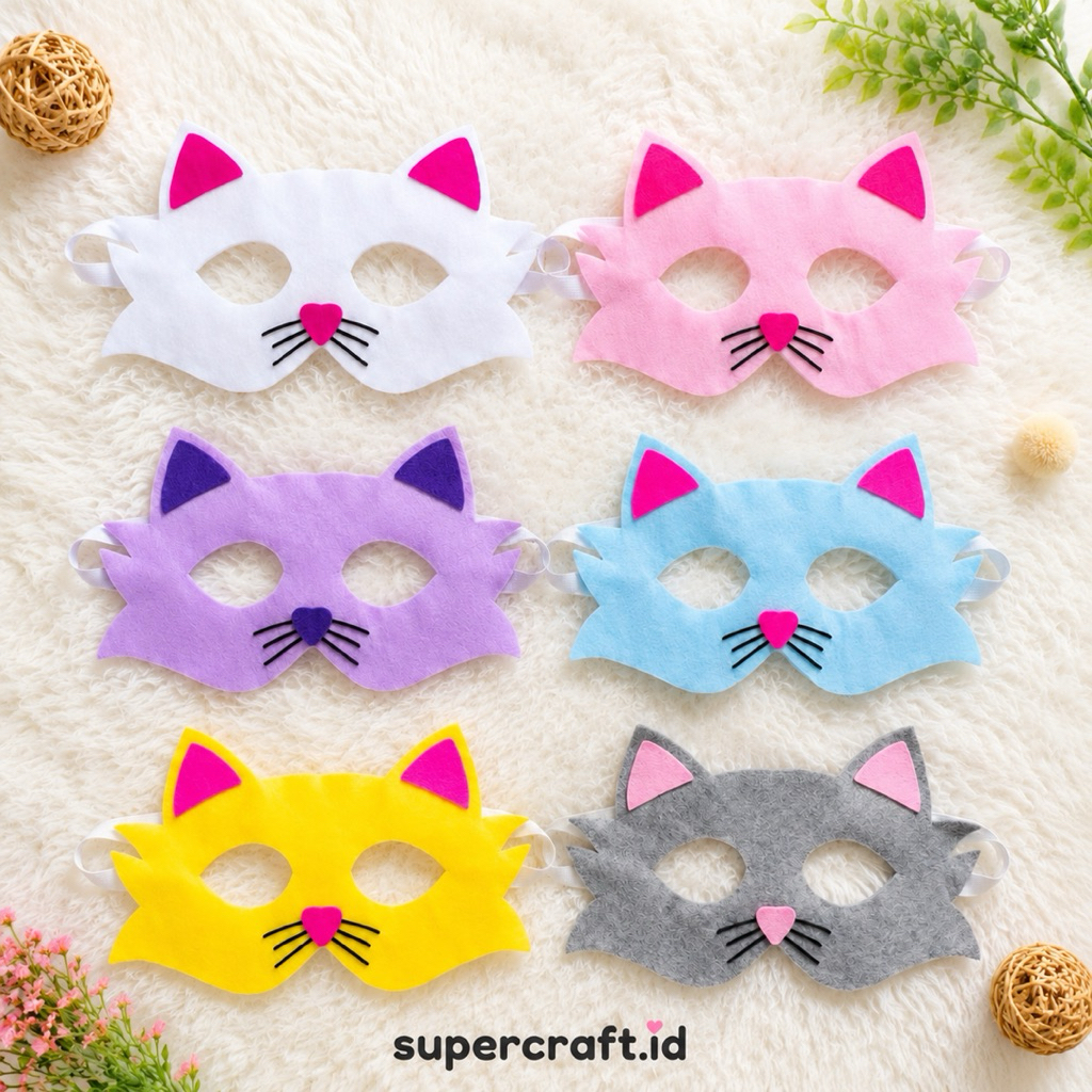 Topeng Karakter Kucing Hewan Binatang Kostum Kucing Bando Kucing Topeng Cat Cosplay Kucing Cat Cospl