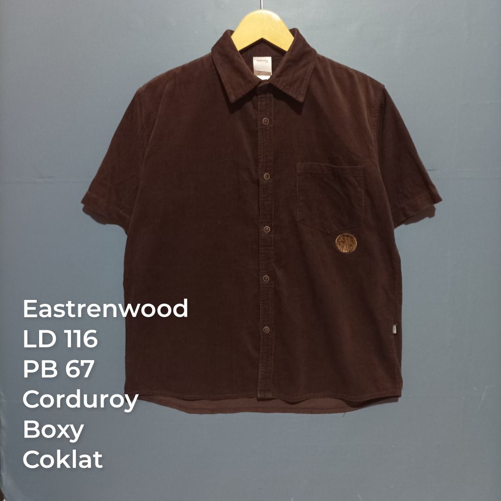 Kemeja Corduroy Boxy Second Brand  Kemeja Vintage