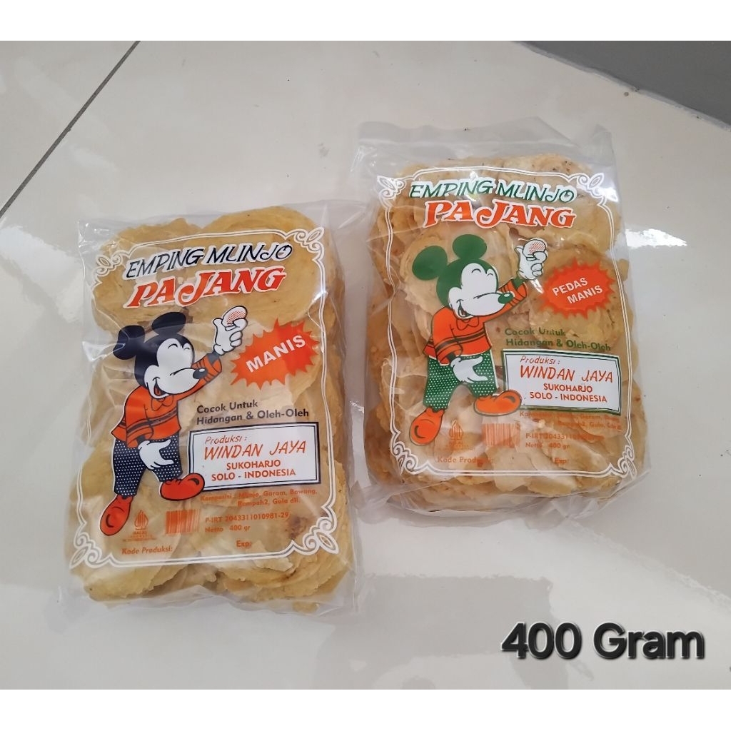 Emping Mlinjo Pajang 400 gram Mentah
