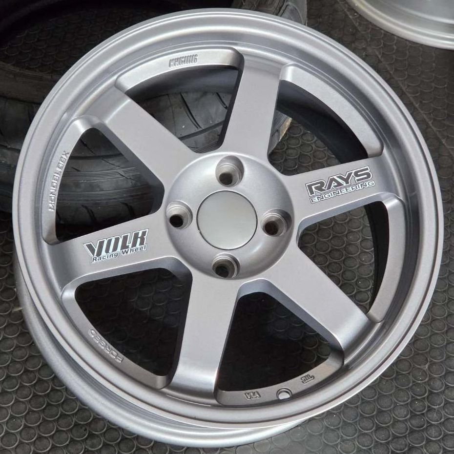Velg Buat Mobil Type Rep.Volk Rays TE37 Bahan Alloy Ring 16 Lebar 7 ET 35 PCD 4x100 Pelek R16 Hyper 