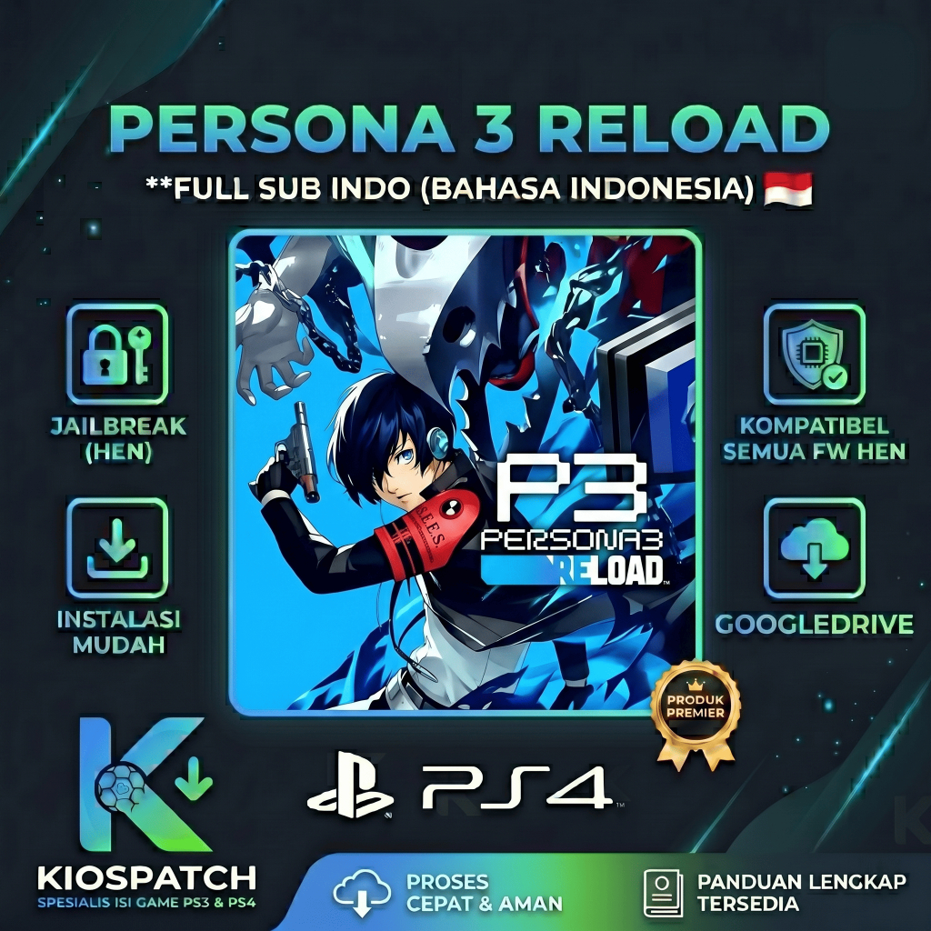 Persona 3 Reload PS4 HEN Sub Indo Full Game - Via Email PKG File