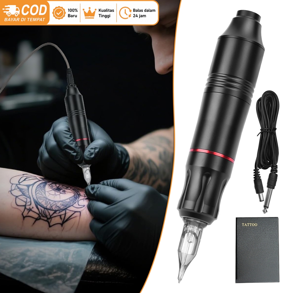 Alat Tato Profesional Mesin Tattoo Pen Rotary Pena Tato Elektrik Alat Lukis Kulit Peralatan Tato Pra