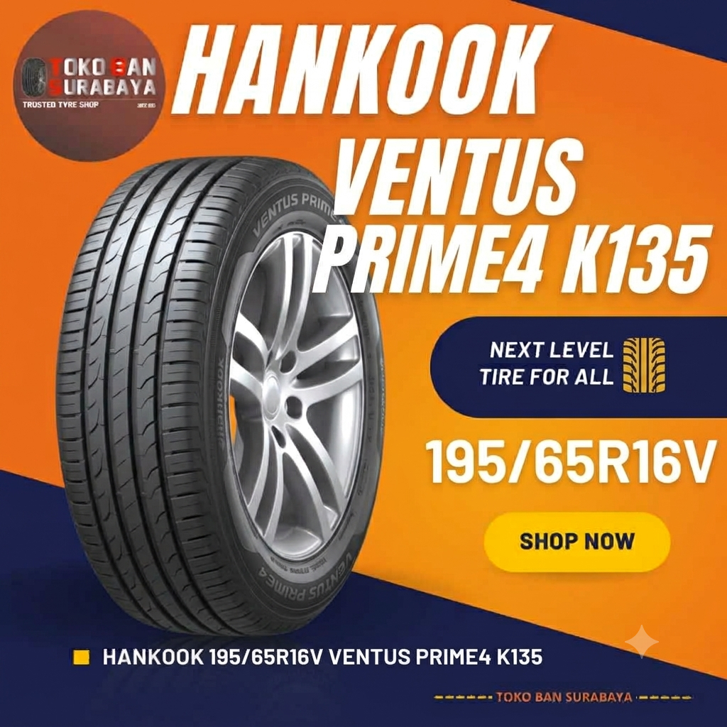 Ban HANKOOK 195/65 R16 195/65R16 195/65/16 19565 R16 19565R16 R16 16 VENTUS PRIME 4 K135
