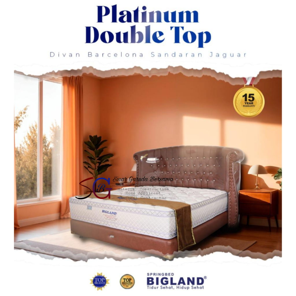 [KASURNYA SAJA] BIGLAND PLATINUM DOUBLE TOP KASUR TIDUR SPRING BED