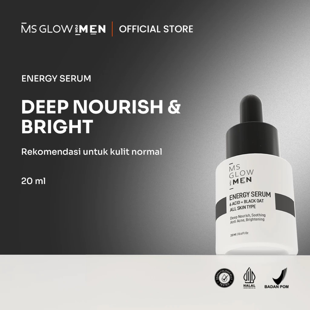 Ms Glow Men Serum Pemutih Kulit Pria Alami Ms Glow For Men Serum Flek Hitam Pria DISKON COD