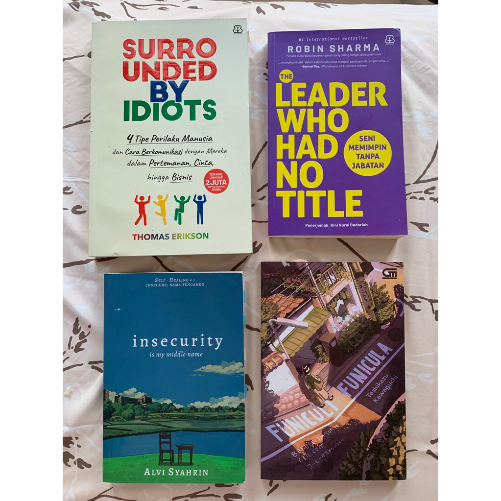 preloved buku insecurity surrounded by idiots funiculi funicula leader who had no title