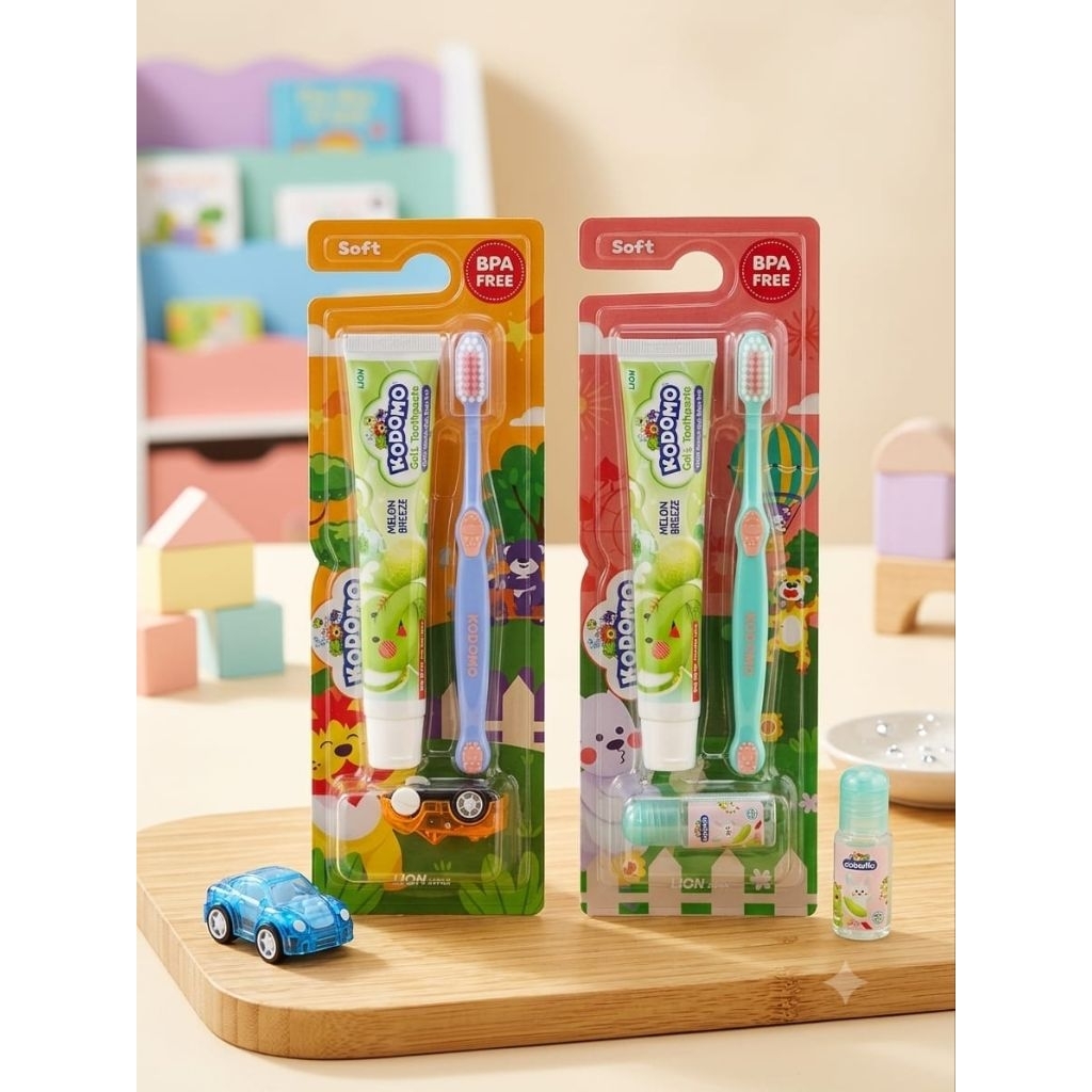 paket 2/3 pcs sikat + odol kodomo anak