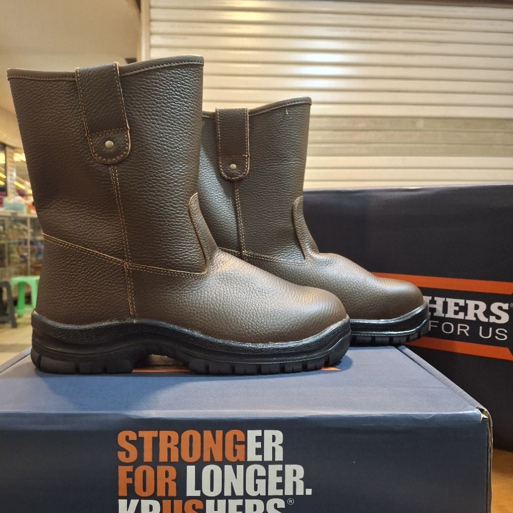 sepatu safety Krushers Texas brown Original /Sepatu Safety proyek krushers Texas  Original