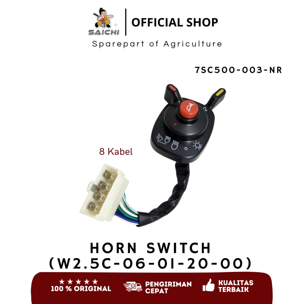 Horn Switch Saklar Lampu W2.5C-06-01-20-00 Combine Harvester Maxxi Bimo 102