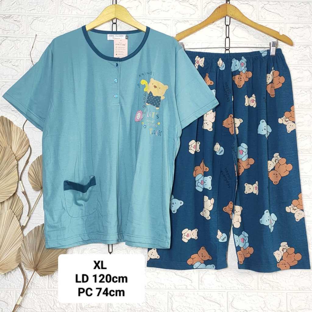 [COD]ALTA. Babydoll Anne Claire 3/4 JUMBO XL & 2L Baju Tidur Kaos Wanita
