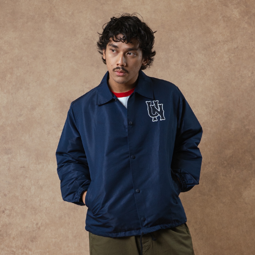 SLACKER COACH JACKET - NAVY