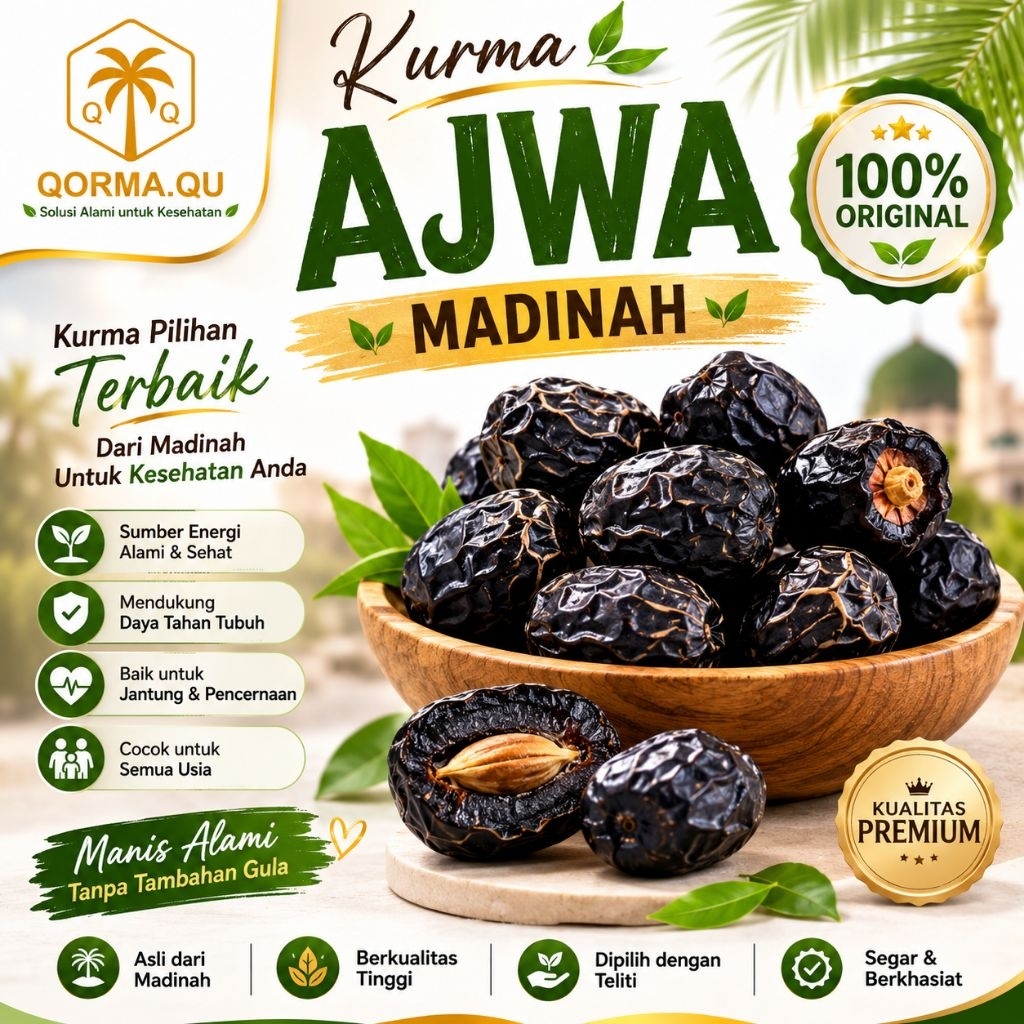Ajwa Organic madinah premium| ajwa organic | ajwa premium| kurma nabi | ajwa asli super