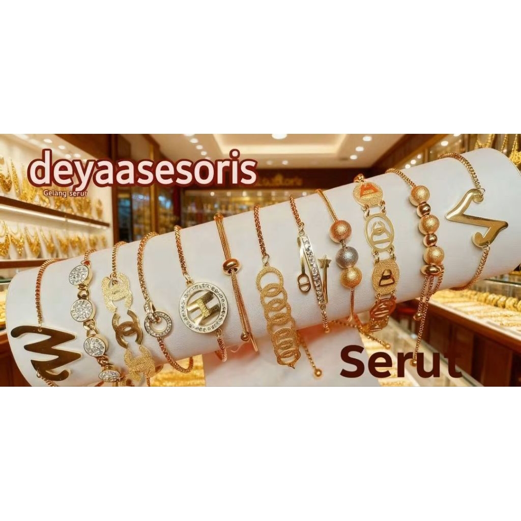 gelang serut titanium gelang wanita