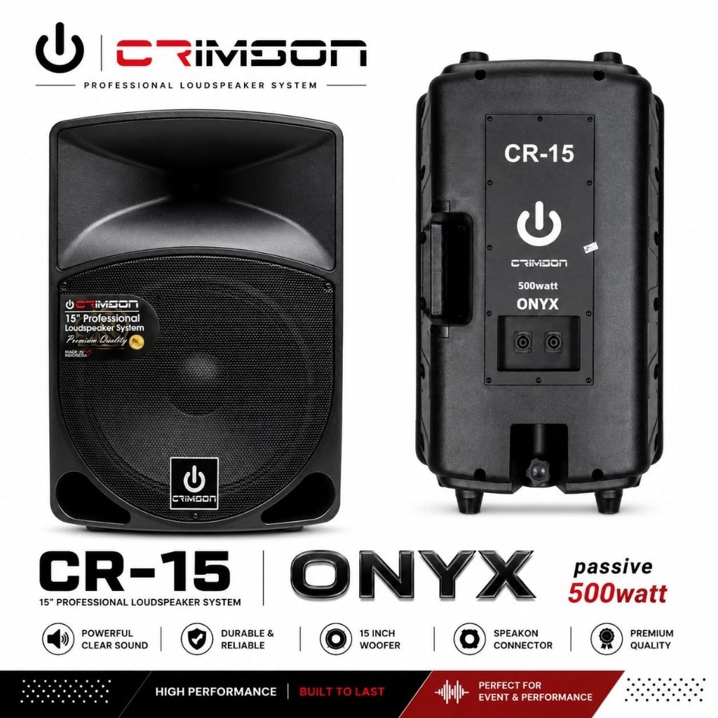 SPEAKER PASIF CR 15 ONYX 15 INCH 500WATT