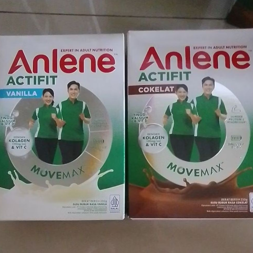 Anlene Actifit original 240 gr cokelat dan Vanila