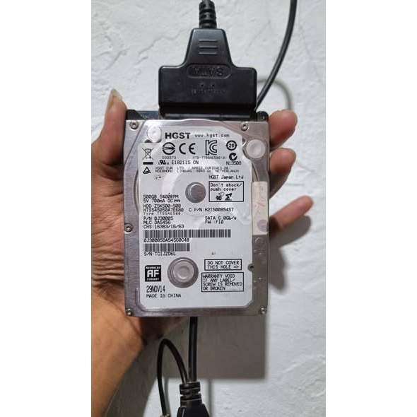 Hardisk Laptop HDD 2.5 Inch 500GB HGST Slim Second - Health Sentinel 99%