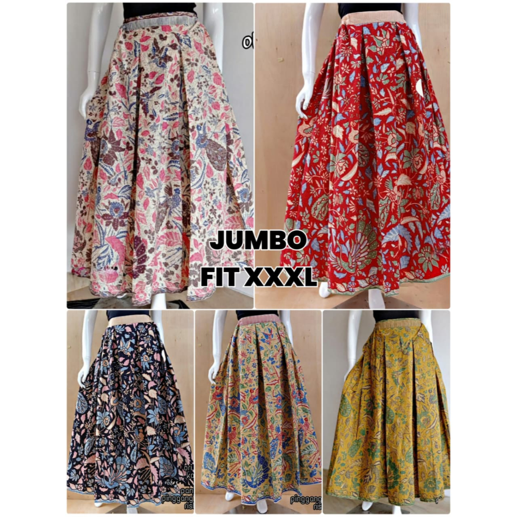 AYU BATIK / OLIVIA JUMBO SKIRT / ROK BATIK SOLO BAHAN KATUN TEBAL